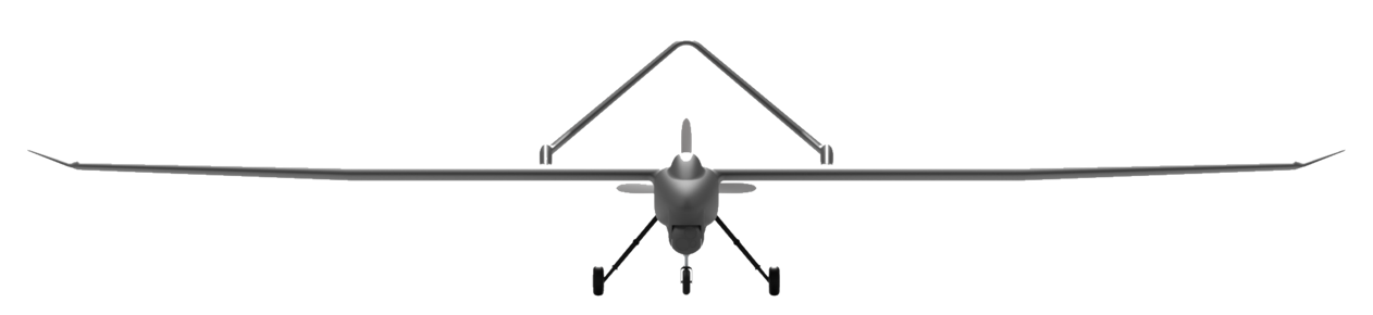 Front view of a SKALESYSTEM DS fixed-wing aircraft